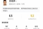 勞塔羅本場1射0正+1關鍵傳球，10對抗4成功+3搶斷3犯規(guī) 僅獲6.5分
